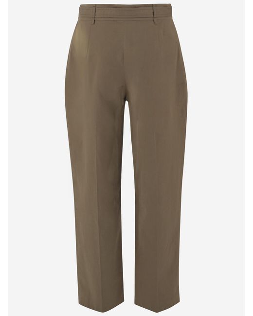 Saint Laurent Natural Cotton Trousers