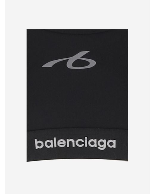 Balenciaga Black Top Stretch Nylon Polyamide Tops