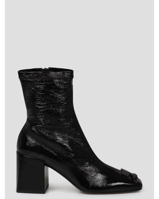 Courreges Heritage Vinyl Ankle Boots in Black Lyst