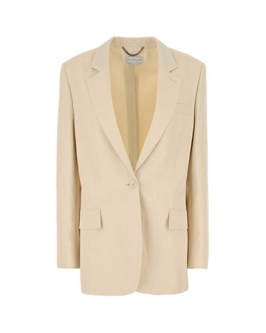 Stella McCartney Natural Ivory Viscose Blend Blazer