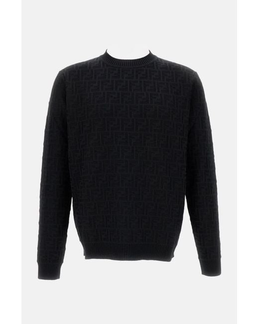 Fendi Black Ff Pullover for men