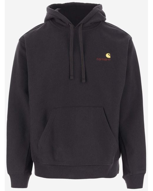 Carhartt Blue Cotton Sweatshirt With Embroidered Logo Sweatshirts for men