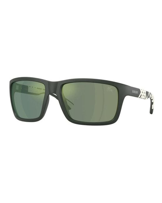 Burberry Green Frame And Lens Sunglasses for men