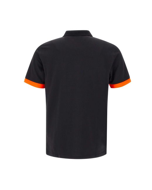 Sun 68 Black Fluo Cotton Polo Shirt Cotton for men