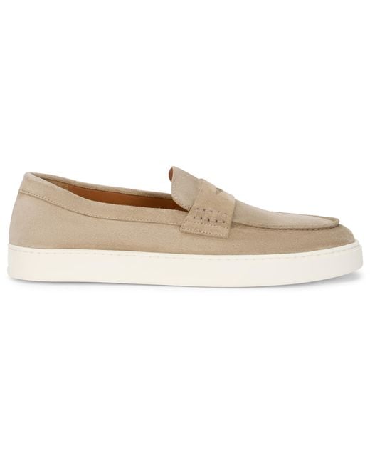 Doucal's Multicolor Slip-On Moccasins Suede Calfskin Loafers for men