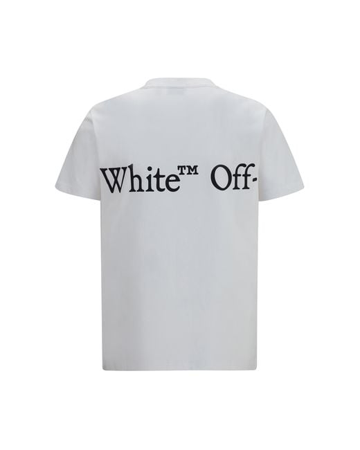 Off-White c/o Virgil Abloh Gray Bookish Scarf T-Shirt Cotton T-Shirts for men