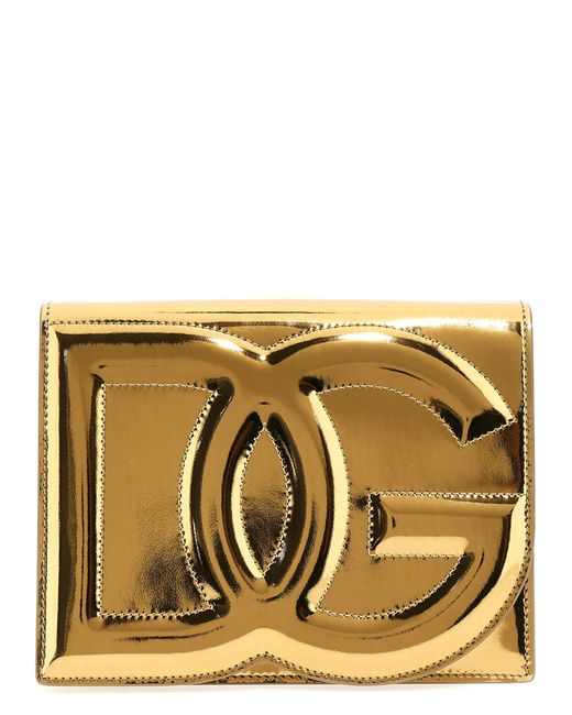 Dolce & Gabbana Metallic Dg Logo Crossbody Bags