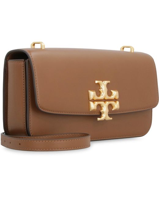 Tory Burch Brown Eleanor Leather Crossbody Bag