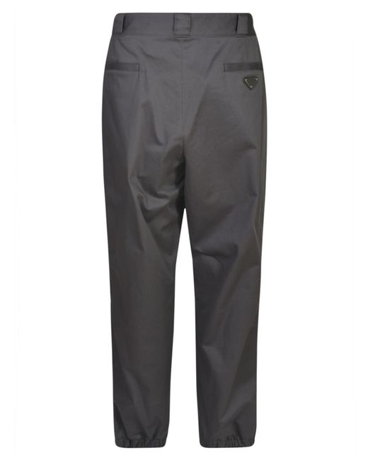 Prada Gray Classic Straight-leg Pants for men