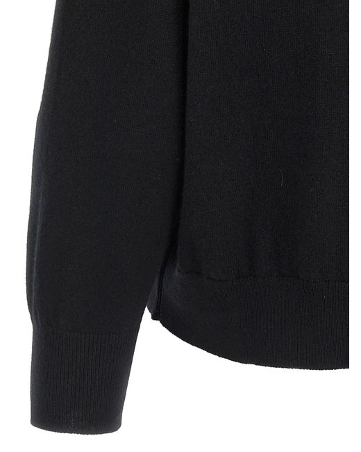 Brunello Cucinelli Black Monile Crop Sweater