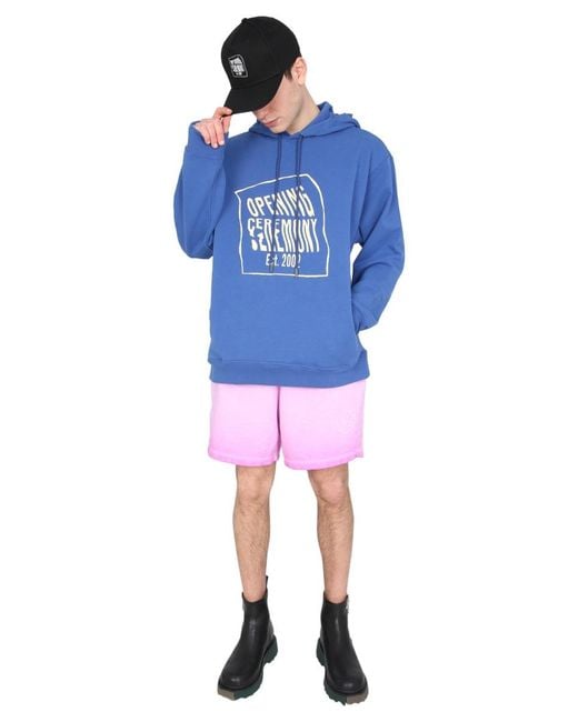 Opening Ceremony Blue Sweatshirt With Logo Box for men