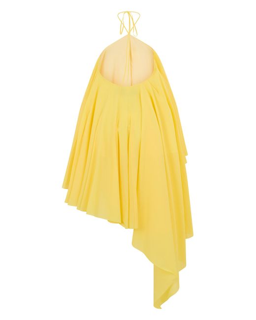 Jacquemus Yellow Dress The Robe Triangle Cotton