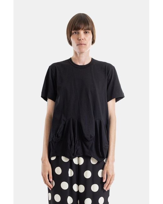 Comme des Garçons Black Draped Pocket T-Shirt T-Shirts And Polos