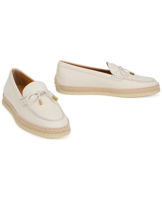 Tod's White Loafer Calfskin Loafers
