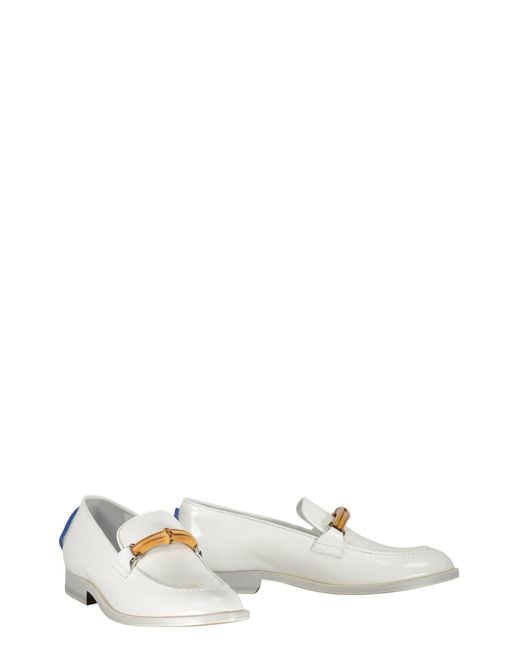 Casablancabrand White Leather Loafers for men