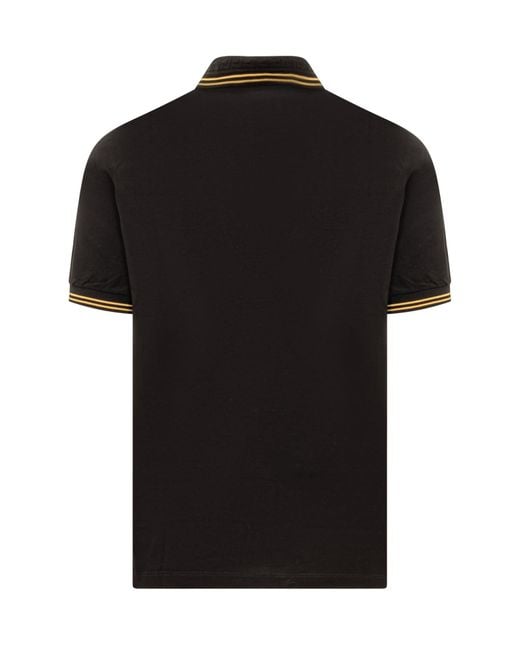 Versace Black Polo Shirt With Medusa Face, for men