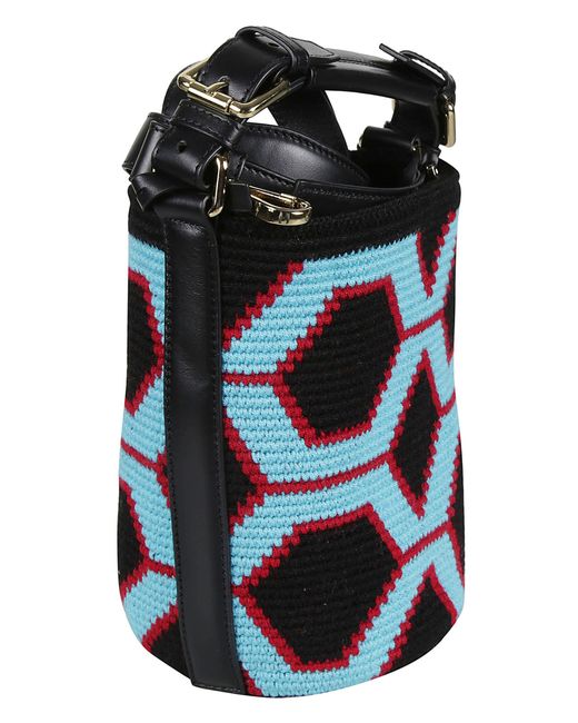 Colville Black Hexagon Cylinder Crossbody Bag