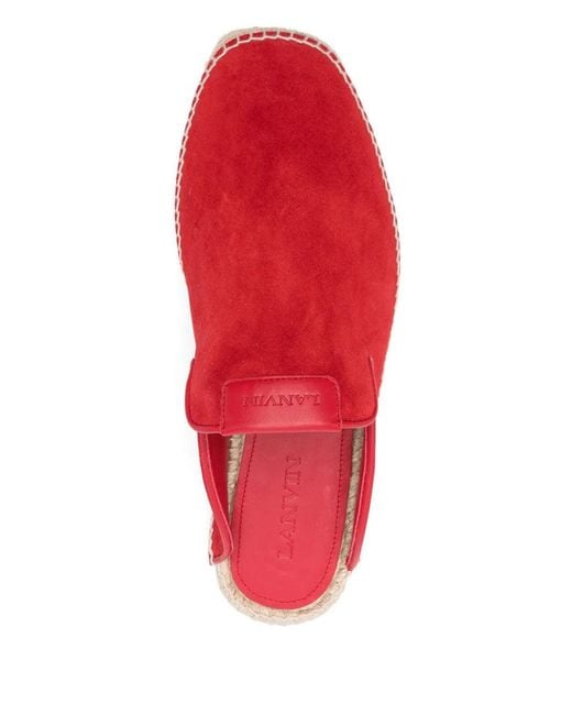 Lanvin Red Suede Espadrilles Carmine Shoe