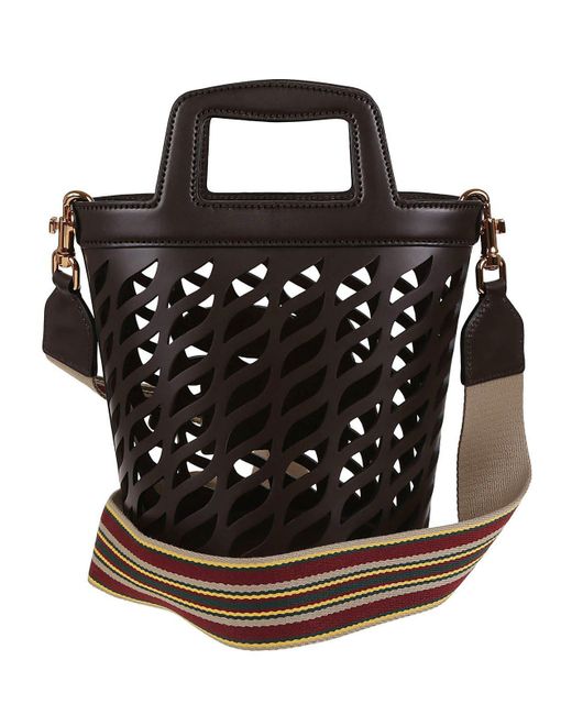 Etro Black Coffa Cut-out Bucket Bag