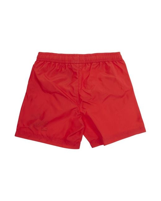 Moschino Red Swim Shorts Polyester & Trunks for men