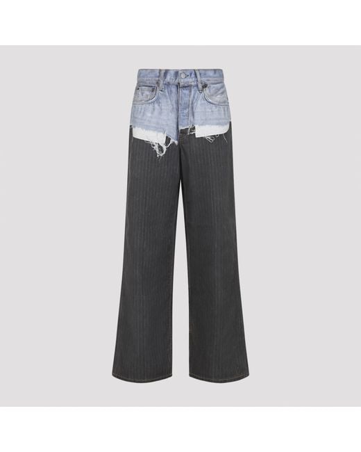 Acne Gray Pinstripe Jeans