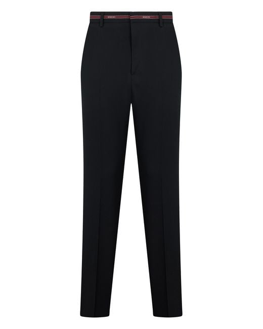 Gucci Blue Trousers High-Waisted Wool Skinny