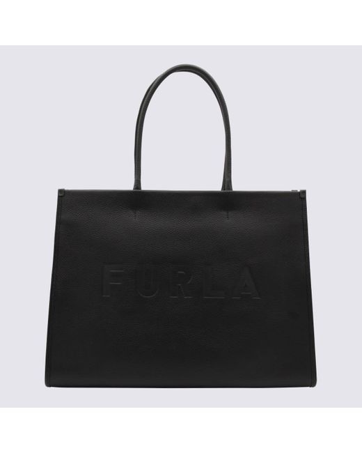 Furla Black Lether Opportunity Tote Bag