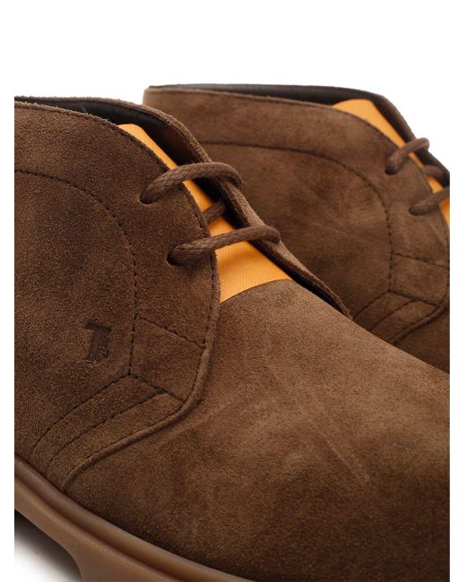 Tod's Brown Suede Ankle Boot for men