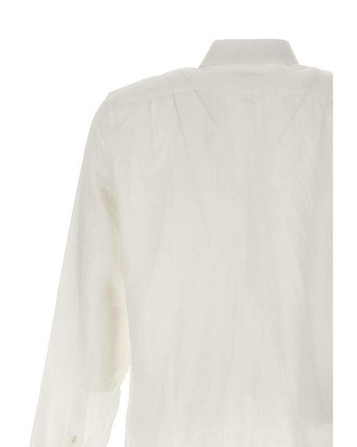 Lacoste White Linen Shirt for men
