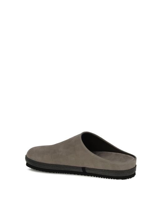 Brunello Cucinelli Brown Leather Mules
