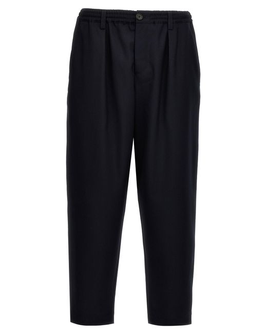 Marni Blue Tropical Wool Pants for men