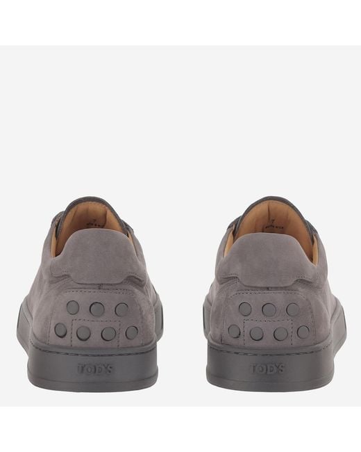 Tod's Gray Sneakers Suede Trainers for men