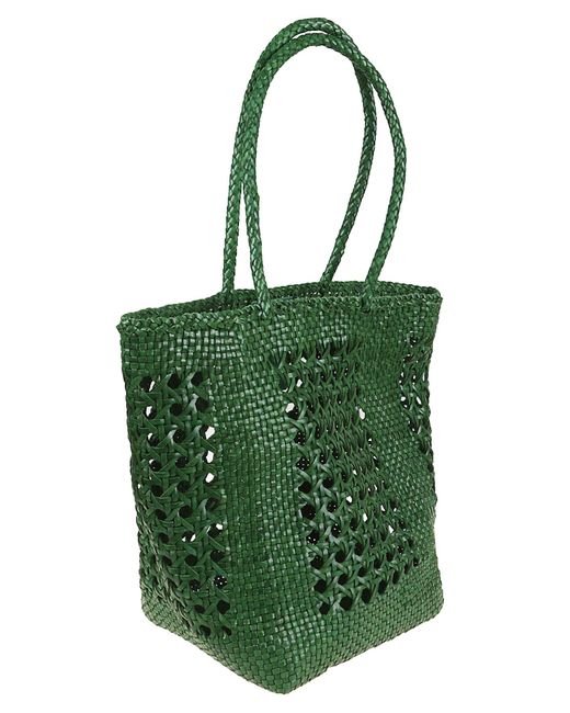 Dragon Diffusion Green Open Cannage Weave Basket