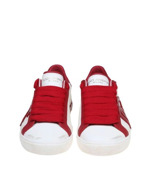 Dolce & Gabbana Red Low Sneakers for men