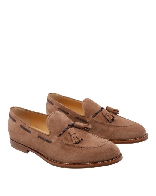 Brunello Cucinelli Brown Flat Shoes for men