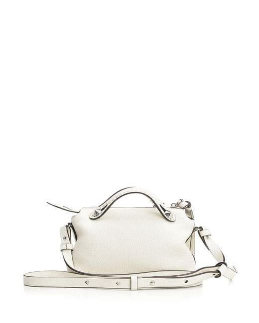 Fendi White By The Way Selleria Mini Tote Bag