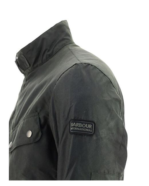 Barbour Gray Waxed Cotton Jacket Duke Wax for men