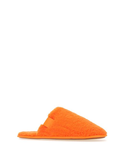 Loewe Orange Fluo Pile Slippers for men