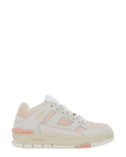 Axel Arigato White 'Area Lo' Low Top Sneakers With Logo Patch On The Tongue And Chunky Sole