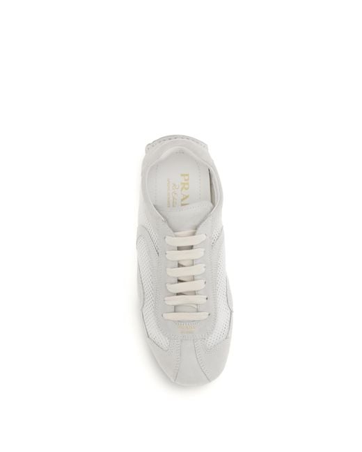 Prada White Sneakers Montecarlo General Fabric Trainers