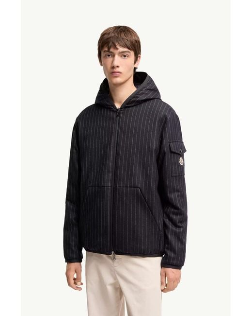 Moncler Blue Doudoune Longue Ceze Bleu Marine Jacket for men