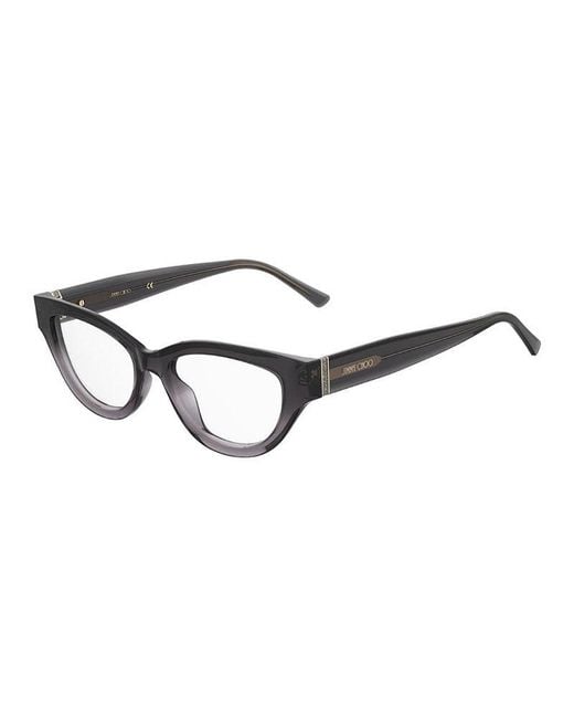 Jimmy Choo Brown Eyeglasses Cat Eye Full Rim, Gradient Frame And Clear Demo Lens Lens Jc3500Kb700