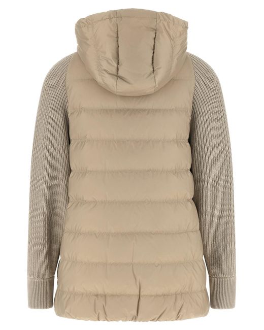 Brunello Cucinelli Natural Polyester Full-Length Jacket Clothing
