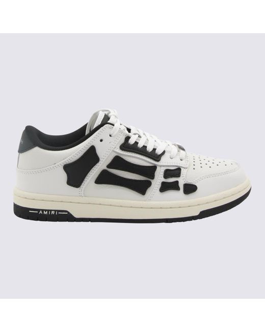 Amiri White And Leather Chunky Skel Low Top Sneakers