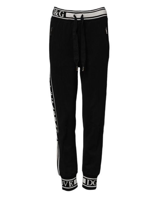 Dolce & Gabbana Black Jersey Jogging Pants
