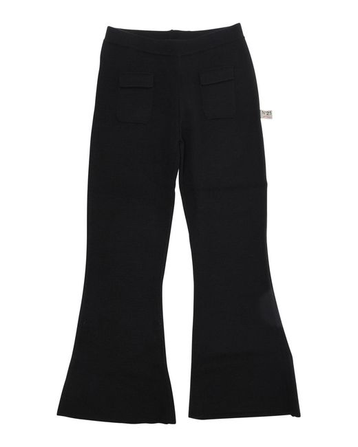 N°21 Black Pants Girls Wool-Acrylic Wool Acrylic Trousers