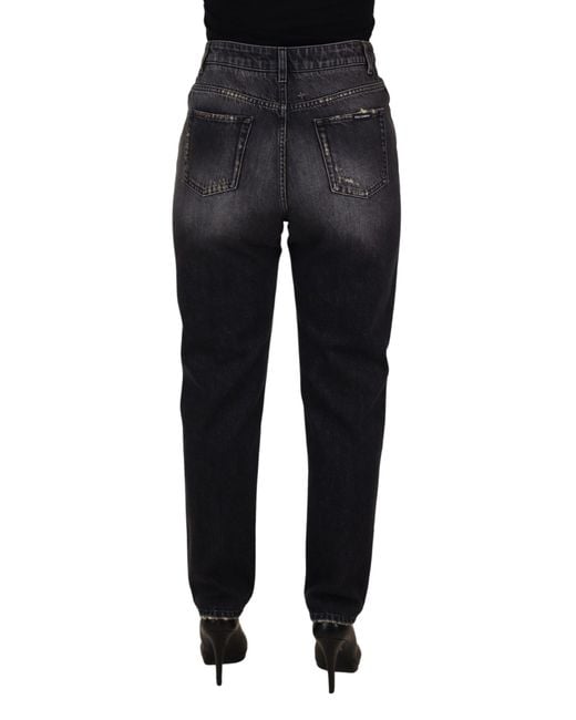 Dolce & Gabbana Black Distressed Jeans Ripped