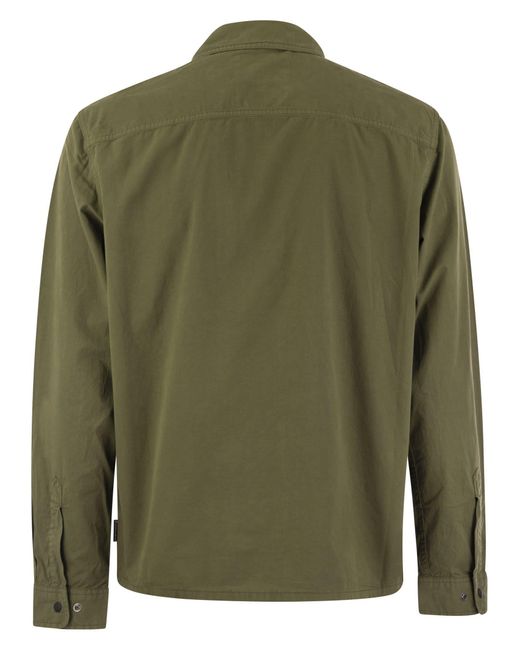 Woolrich Green Cotton Overshirt for men