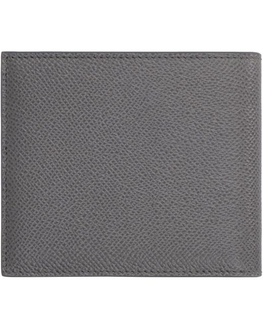 Dolce & Gabbana Gray Leather Flap-Over Wallet for men