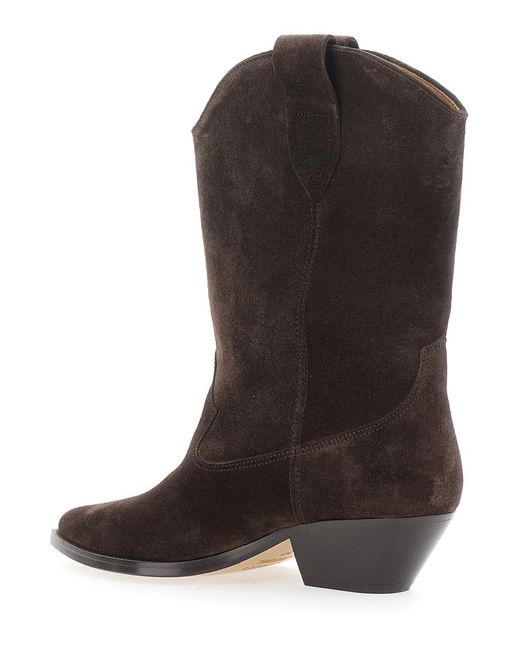 Isabel Marant Brown Ankle Boots Duerto Suede